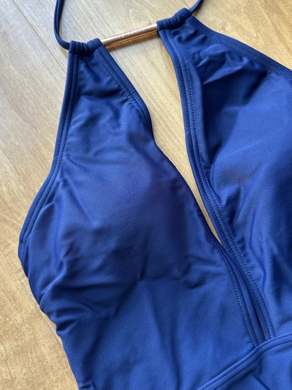 Ted Baker Halter Swimsuit Pikaa One Piece Navy Blue Bathing Suit, Size 2, NWT